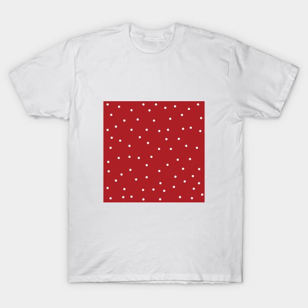Red t shirt with white polka dots best sale